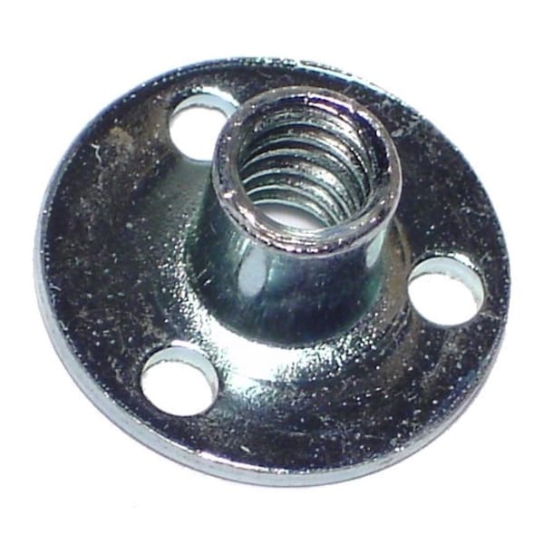 Midwest Fastener T-Nut, 1/4"-20, Steel, Zinc Plated, 5/16 in Barrel Ht, 13 PK 60895 - main